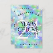 Elegant 24th Opal Wedding Jubileum Celebration Bedankkaart (Voorkant / Achterkant)