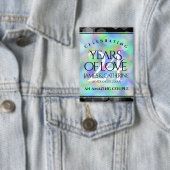 Elegant 24th Opal Wedding Jubileum Celebration Button (Insitu)