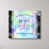 Elegant 24th Opal Wedding Jubileum Celebration Canvas Afdruk (Voorkant)