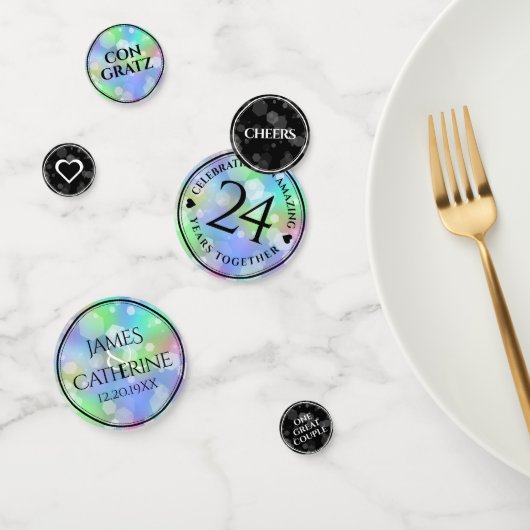Elegant 24th Opal Wedding Jubileum Celebration Confetti (Groep)