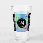 Elegant 24th Opal Wedding Jubileum Celebration Glas (Voorkant)