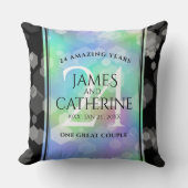 Elegant 24th Opal Wedding Jubileum Celebration Kussen (Voorkant)