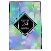 Elegant 24th Opal Wedding Jubileum Celebration Medium Cadeauzakje (Achterkant)