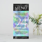 Elegant 24th Opal Wedding Jubileum Celebration Menu (Staand voorkant)