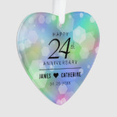 Elegant 24th Opal Wedding Jubileum Celebration Ornament (voorkant)