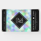 Elegant 24th Opal Wedding Jubileum Celebration Spandoek (Horizontaal)