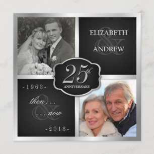 Elegant 25-jarig huwelijksjubileum: vernieuwen van kaart
