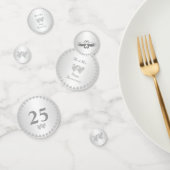 Elegant 25 Silver Wedding Jubileum Confetti (Groep)