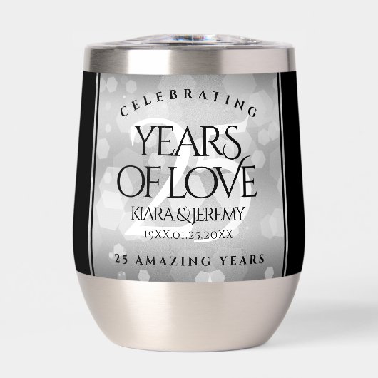 Élégant 25e anniversaire de Mariage d'argent (Avant)