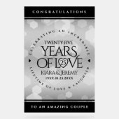 Élégant 25e anniversaire de Mariage d'argent (Recto)
