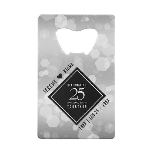 Élégant 25e anniversaire de Mariage d'argent (Dos)