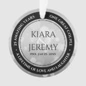 Élégant 25e anniversaire de Mariage d'argent (devant)