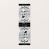 Élégant 25e anniversaire de Mariage d'argent (Outside Unfolded)