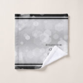 Élégant 25e anniversaire de Mariage d'argent (Gant de toilette)