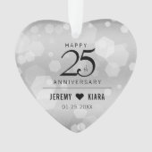 Élégant 25e anniversaire de Mariage d'argent (devant)