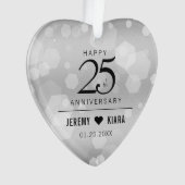 Élégant 25e anniversaire de Mariage d'argent (devant)