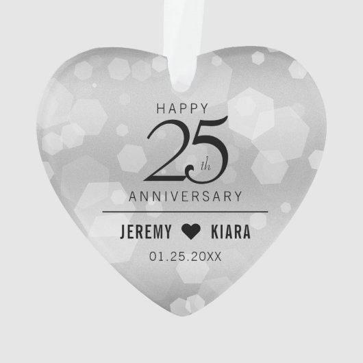 Élégant 25e anniversaire de Mariage d'argent (dos)