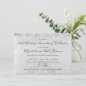 Elegant 25e zilveren huwelijksjubileum kaart (Staand voorkant)