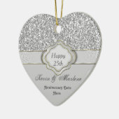 ELEGANT 25th SILVER JUBILEUM GIFT ORNAMENT (Links)