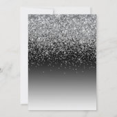 Elegant 25th Silver Sparkle Wedding Jubileum Kaart (Achterkant)