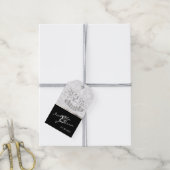 Elegant 25th Silver Wedding Jubileum Cadeaulabel (Met Touw)