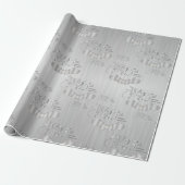 Elegant 25th Silver Wedding Jubileum Cadeaupapier (Uitgerold)