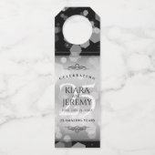 Elegant 25th Silver Wedding Jubileum Flessenhanger (Achterkant)