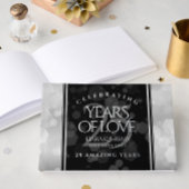 Elegant 25th Silver Wedding Jubileum Gastenboek