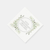 Elegant 25th Silver Wedding Jubileum Greenery Servet (Hoek)