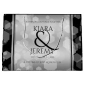 Elegant 25th Silver Wedding Jubileum Groot Cadeauzakje (Voorkant)