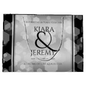 Elegant 25th Silver Wedding Jubileum Groot Cadeauzakje (Achterkant)