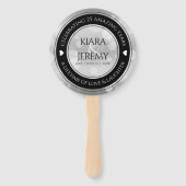 Elegant 25th Silver Wedding Jubileum Handwaaier (Achterkant)