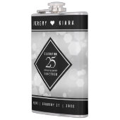 Elegant 25th Silver Wedding Jubileum Heupfles (Links)