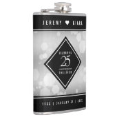 Elegant 25th Silver Wedding Jubileum Heupfles (Rechts)