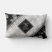 Elegant 25th Silver Wedding Jubileum Kussen (Achterkant)