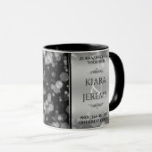 Elegant 25th Silver Wedding Jubileum Mok (Voorkant rechts)