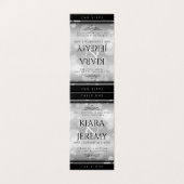 Elegant 25th Silver Wedding Jubileum Table Kaart (Buitenkant ongevouwen)