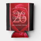 Elegant 26th Roos Wedding Jubileum Celebration Blikjeskoeler (Voorkant)