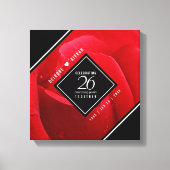 Elegant 26th Roos Wedding Jubileum Celebration Canvas Afdruk (Voorkant)