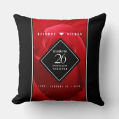 Elegant 26th Roos Wedding Jubileum Celebration Kussen (Voorkant)
