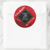 Elegant 26th Roos Wedding Jubileum Celebration Ronde Sticker (Tas)