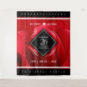 Elegant 26th Roos Wedding Jubileum Celebration Wandkleed (Voorkant)