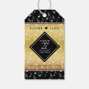 Elegant 27th Music Wedding Jubileum Celebration Cadeaulabel