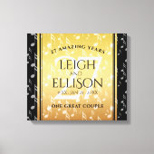 Elegant 27th Music Wedding Jubileum Celebration Canvas Afdruk (Voorkant)