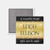 Elegant 27th Music Wedding Jubileum Celebration Magneet (Voorkant / Achterkant)