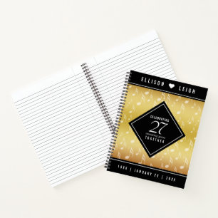 Elegant 27th Music Wedding Jubileum Celebration Notitieboek