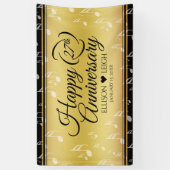 Elegant 27th Music Wedding Jubileum Spandoek (Verticaal)