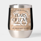 Elegant 28th Linen Wedding Jubileum Celebration (Achterkant)