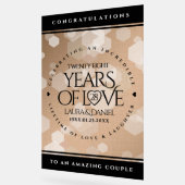 Elegant 28th Linen Wedding Jubileum Celebration Acryl Bord (Hoek)