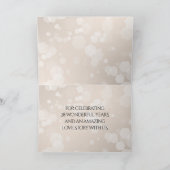 Elegant 28th Linen Wedding Jubileum Celebration Bedankkaart (Binnen)